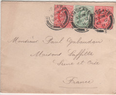 CP Letter Great Britain 1911 One Penny, Half Penny  From Ramscate Mars 12 1911 (3) To Seine Et Oise France - Briefe U. Dokumente