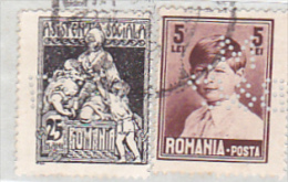 3622A   FRAGMENT STAMPS PERFINS ROMANIA. - Perforadas