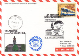 1988, "36. Sonderballonpost" Trilaterale '88 - Ballonpost