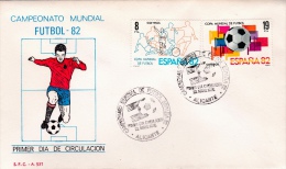 02153 Sobre Conmemorativo Copa España ´82 - Feuillets Souvenir