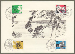 Berlin: Ministerkarte, Sonderkarte - Kunstdruck Der Bundesdruckerei: Mi-Nr. 455-58 + Bl. 4 ESST " Havel-Landschaft " X - Storia Postale