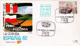 02154 Sobre Conmemorativo Copa España ´82 Perú-Polonia - Feuillets Souvenir