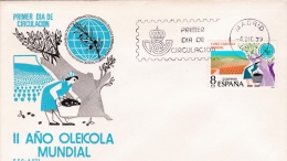 02156 Sobre Conmemorativo1979 Primer Día De Circulación II Año Oleicola Mundial - Feuillets Souvenir