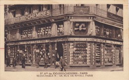 75001  - 100.000 Chemises , 128  Rue Rue De Rivoli ( Angle Rue Des Bourdonnais ) Carte Peu Fréquente - District 01