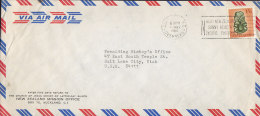 New Zealand Airmail CHURCH JESUS CHRIST LATTER DAY SAINTS, Slogan AUCKLAND 1966 Cover To SALT LAKE CITY USA 1´6 Sh Stamp - Briefe U. Dokumente