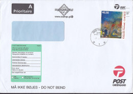 Greenland A Prioritaire & Customs / Douane Print On TASIILAQ 2013 Cover 40,50 Kr. Greenland Art Kunst Stamp - Lettres & Documents