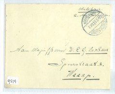 MILITAIR * BRIEFOMSLAG Uit 1915 Van HOLLANDSCHE IJZEREN SPOORWEGMAATSCHAPPIJ * H.IJ.S.M.  Naar WEESP 3 (9474) - Cartas & Documentos