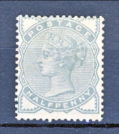 UK 1880-81 Victoria - N. 67 - 0,5 Penny Verde Azzurro MH - Ungebraucht