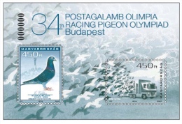HUNGARY-2015. Souvenir Sheet - 34th Carrier Pigeons´Olympics,Budapest MNH!!! - Unused Stamps