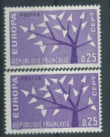 [02] Variété : N° 1358 Europa Violet Clair Au Lieu De Violet Foncé + Normal  ** - Neufs