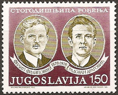 YUGOSLAVIA 1978 Birth Centenary Of F. Filipovic And R. Dragovic (socialist Movement Leaders) MNH - Neufs