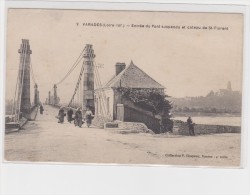 44  VARADES  * Entrée Du Pont Suspendu Et Coteau De St Florent   * - Varades