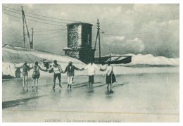 (266 ORL) Very Old Postcard - Carte Ancienne - France - Luchon Ice Skating - Figure Skating