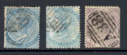 JAMAICA, 1860 (wmk Pineapple) 1d (2), 6d (all Perf Faults) - Jamaïque (...-1961)