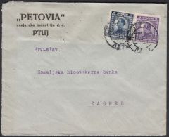 Yugoslavia 1924, Cover Ptuj To Zagreb W./postmark Ptuj "Petovia" - Cartas & Documentos