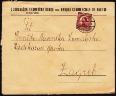 Yugoslavia 1924, Cover Dubrovnik To Zagreb W./postmark Dubrovnik - Covers & Documents