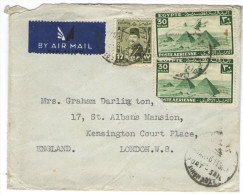 EGITTO - EGYPTE - Egypt - 1946 - Airmail - 17 + 2 X 30 Pyramid - Viaggiata Da Port Said Per London, England - Lettres & Documents