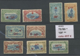 Croix Rouge 1918 Dont Le 10F Est **     Cote 2020 =   600,- € - Unused Stamps