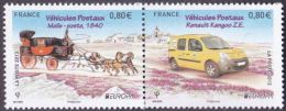 France N° 4749 P ** Europa 2013 - Les Véhicules Postaux, 4749 Malle-poste 1840 & 4750 Renault Kangoo ZE - Ongebruikt