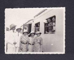 Photo Originale - Congo Belge - Le Train Blanc à Leopoldville ( Animée Colons Chemin De Fer Photo Diamantino & Cie) - Kinshasa - Leopoldville (Leopoldstadt)