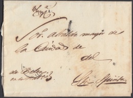 1857-H-150 CUBA ESPAÑA SPAIN. ANTILLAS. ISABEL II. 1857. Ant. Ed.7. ½ Rs. USADO COMO CIERRE DE LA CARTA. - Prephilately