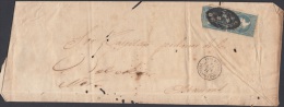 1857-H-162 CUBA ESPAÑA SPAIN. ANTILLAS. ISABEL II. 1857. Ant. Ed.7. ½ Rs. PLICA JUDICIAL SAN CRISTOBAL. 1862 - Prephilately