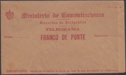 TELEG-3 CUBA. TELEGRAFO DE ESTADO. TELEGRAPH. SOBRE DE TELEGRAMA. TELEGRAM. CIRCA 1950. TIPO II. - Telegraphenmarken