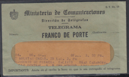 TELEG-10 CUBA. TELEGRAFO DE ESTADO. TELEGRAPH. SOBRE DE TELEGRAMA. TELEGRAM. CIRCA 1950. TIPO X. CON MODELO. - Télégraphes