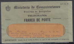 TELEG-10 CUBA. TELEGRAFO DE ESTADO. TELEGRAPH. SOBRE DE TELEGRAMA. TELEGRAM. CIRCA 1950. TIPO X. CON MODELO. - Telegrafo