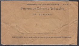 TELEG-15 CUBA. TELEGRAFO DE ESTADO. TELEGRAPH. SOBRE DE TELEGRAMA. TELEGRAM. CIRCA 1980. TIPO XIII. - Télégraphes