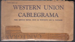 TELEG-18 CUBA. WESTERN UNION CABLEGRAM. TELEGRAPH. TELEGRAMA. TELEGRAM. 1950. CON CONTENIDO. TIPO XV. - Telegraphenmarken