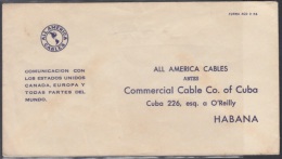 TELEG-26 CUBA. ALL AMERICA CABLE. TELEGRAPH. TELEGRAMA. TELEGRAM. 1946. TIPO XVIII. - Telégrafo