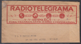 TELEG-32 CUBA TRANSATLANTIC RADIO Co. RADIOTELEGRAMA. TELEGRAPH. TELEGRAM. 1946. CON CONTENIDO. TIPO XXI. - Telégrafo