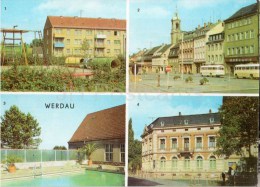 Neubaugebiet Werdau-Ost - Markt - Bad Der Sportschule - Werdau - Germany - DDR - Old Postcard - Unused - Werdau