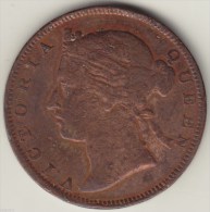 @Y@  STRAITS SETTLEMENTS 1/2 Cent 1873 Copper (2763) - Indien