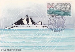 Jules Verne, Monaco, The Secret Of The Island ´L´lle Mysterleuse". Max Card.19967. - FDC