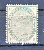 LUX . UK 1884 Victoria N. 81-4 Penny Verde Lettere BT MLH . Molto Fresco, Colori Vivi, Ben Centrato Cat. € 750 - Nuovi