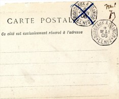 BORDEAUX à LOANGO Poste Maritime Bordeaux à Loango LL N°2 Du  8.5.1906 (cachet Annulé 8.6.1906) Sur Cpa DAKAR ........G - Correo Marítimo