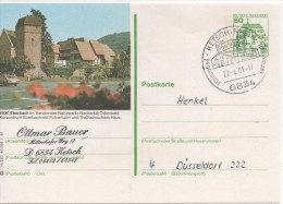 Nr. 3471, Ganzsache Deutsche Bundespost,  Eberbach - Illustrated Postcards - Used