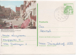 Nr. 3480, Ganzsache Deutsche Bundespost,  Oettingen - Cartes Postales Illustrées - Oblitérées
