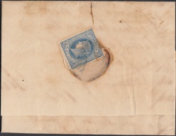 1867-H-9 CUBA ESPAÑA SPAIN. ANTILLAS. ISABEL II. 1867. Ed.19. 10c. SOBRE CORREO OFICIAL. SELLO USADO COMO CIERRE. - Prephilately