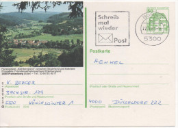 Nr. 3484, Ganzsache Deutsche Bundespost,  Frankenberg - Illustrated Postcards - Used