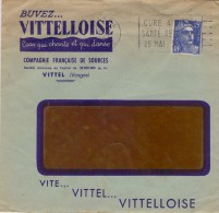 FRANCE :1957: Oblitération Illustrée Sur Pli Voyagé : ## Cure à VITTEL – Santé Retrouvée – ... ## SANTÉ,HEALTH,KUUR,CURE - Termalismo