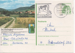 Nr. 3487, Ganzsache Deutsche Bundespost,  Das Leinebergland - Cartes Postales Illustrées - Oblitérées