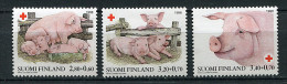 (cl 21 - P49) Finlande ** N° 1393 à 1395 (ref. Michel Au Dos)- Croix-Rouge Finlandaise.  Truie, Porcelets, Verrat - - Nuovi