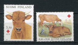 (cl 21 - P49) Finlande ** N° 1491/1492 (ref. Michel Au Dos)- Croix-Rouge Finlandaise. Bovins Finlandais - - Neufs