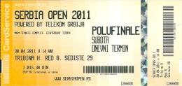 Sport Match Ticket UL000257 - Tennis: Serbia Open Belgrade 2011-04-30 - Tickets D'entrée