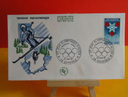 FDC- Jeux Olympiques D'hiver  1968 - 38 Grenoble - 22.4.1967 - 1er Jour, Cote 2 € - Winter 1968: Grenoble