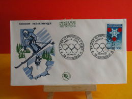 FDC- Jeux Olympiques D´hiver 1968 - 38 Grenoble - 22.4.1967 - 1er Jour, Cote 2 € - Winter 1968: Grenoble