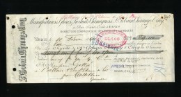 -  CHEQUE DE ST GOBAIN CHAUNY ET CIREY . 1894 . - Chèques & Chèques De Voyage